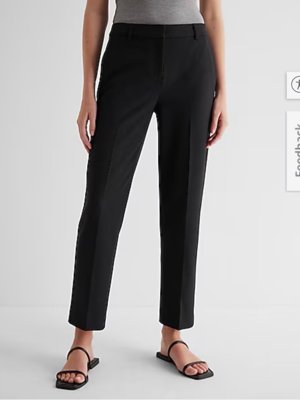 Express Editor Studio Stretch Twill Mid Rise Straight Ankle Pant